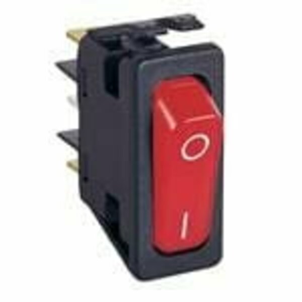 Arcoelectric Rocker Switch, Spst, Latched, Quick Connect Terminal, Softline Matt Type Actuator, Panel Mount C6003ALBR3